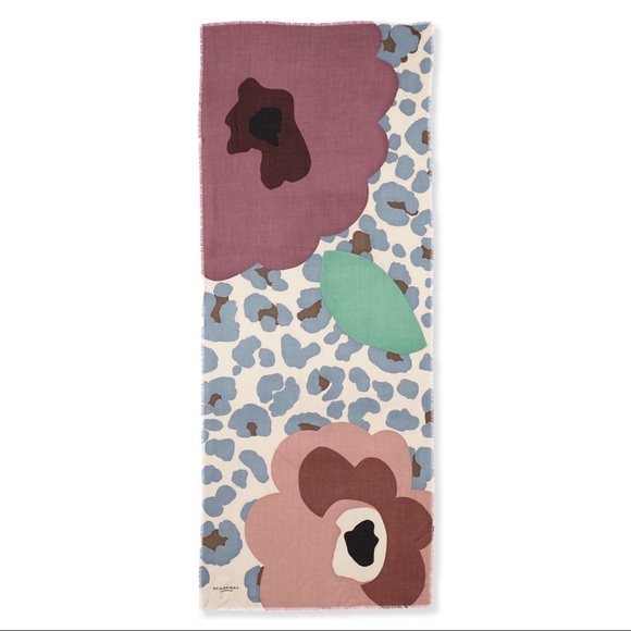 Burberry Prorsum Floral Print Cashmere Scarf - Picture 2 of 8
